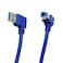 Seadream Angle USB 3.0 Printer Cable, Angle USB B Cable,USB 3.0 Type A Male to Type B Male Plug 90 Degree High Speed Printer Cable (A Left B Right)