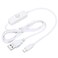 MECCANIXITY USB Cable with 501 ON/Off Switch, USB Male to Micro USB Male Power Cable 100cm for Digital Equipment LED Desk Lamp LED Strip White