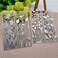 4 Pieces Background Flower Frame Metal Cutting Dies 3D Rectangle Flower Dies Flower Leaves Shape Embossing Scrapbooking Dies Cuts Stencil for DIY Scrapbooking Bookmark Album Decoration Card Making