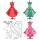 Princess Dress Metal Die Cuts, Lady Dress Shirt Cutting Dies Cut Stencils, Cutting Dies for Card Making Clearance, Embossing Dies for Scrapbooking DIY Album Paper Cards Decoration