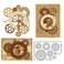 GLOBLELAND Time Gear Cutting Dies for Card Making Metal Die Cuts Gears Arrow Key Cutting Dies Templates for Scrapbooking Journal Embossing Paper Craft Decor