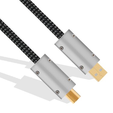 Monosaudio Audiophile USB Cable USB 2.0 A to B Data Cable OFC Copper 3-Layer Shield 24k Gold-Plated USB Connectors USB Audio Cable Connectors for DAC,Decoder,Printer Data Cable(1M/3.3Ft)