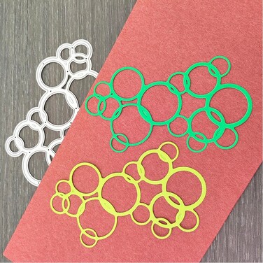 Edge Border Metal Cutting Dies,Metal Bubble Frame Border Embossing Stencils Die Cuts for Paper Decoration Scrapboo Making Card, Die-Cutting and Embossing, Scrapbooking Die-Cuts