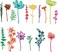 Wildflower Metal Cutting Dies,17 Pieces 3D Flower Dies Flower Shape Embossing Scrapbooking Dies Cuts Stencil Flower Leaves Embossing Stencil for DIY Scrapbooking Card Making
