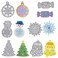 ALIBBON Christmas Die Cuts for Card Making and Scrapbooking, Snowflake Snowman Cutting Dies Metal Template Molds, Christmas Tree Bells Candy Dies for DIY Photo Album Paper Embossing Card Decoration