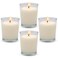 4 Packs Unscented White Votive Candles in Glass, 2 Inch Natural Soy Wax Scentless Candles for Christmas Wedding Party Home Decor Holidays Relaxation Spa, 12-15 Hour Burning Time
