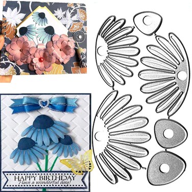 Daisy Flower Metal Cutting Die DIY Embossing Paper Dies for Card Making Template Making die-Cut Thanksgiving Christmas Craft molds