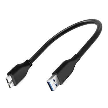 SaiTech IT 35cm USB 3.0 Cable A to Micro B high Speed Upto 4.8 Gbps Data Transfer Cable for Portable External Hard Drive - Black