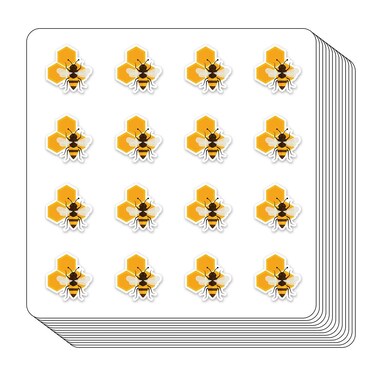 Honey Bee Comb Planner Stickers, 0.5 Inch Scrapbooking Calendar Kids Crafting 208-Pack