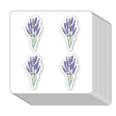 Lavender Stickers 1in for Scrapbooking, Arts, Craft, Kids DIY, Calendars Journals 80-Pack