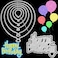 2 Pack Birthday Metal Cutting Dies Stencils, MIKIMIQI DIY Craft Metal Scrapbooking Dies Cuts Happy Birthday Balloon Embossing Stencils Template for Card Making Scrapbooking Craft Paper Decor