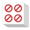 Ban Stop Sign Stickers 1in for Scrapbooking, Arts, Craft, Kids DIY, Calendars Journals 80-Pack
