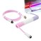 UCINNOVATE Coiled Keyboard Cable, Pro Custom Coiled USB C Cable for Gaming Keyboard, Double-Sleeved Mechanical Keyboard Cable with Detachable Metal Aviator, 1.8M USB-C to USB-A (Pink &amp; White &amp;Purple)