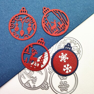 Christmas Snowflake Metal Die Cuts,4pcs Merry Christmas Deer Tree Snowflake Snowman Cut Stencils DIY Scrapbooking Photo Album Decorative Embossing Paper Card Making