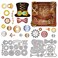 GLOBLELAND Steampunk Gear Cutting Dies for Card Making Hat Metal Die Cuts Cutting Dies Templates for Scrapbooking Journal Embossing Paper Craft Decor