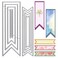 8 Pcs Bookmark Die Cuts Metal Cutting Dies Carbon Steel Embossing Template DIY Craft Die Cutting Stencils Metal Dies Scrapbooking Tool for Paper Crafting Card Making Supplies