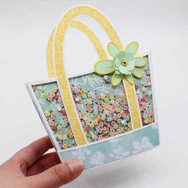 KSCRAFT 3D Tote Shaker Add On Metal Cutting Dies Stencils for DIY Scrapbooking Decorative Embossing DIY Paper Card
