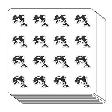 Orca Killer Whale Planner Stickers, 0.5in Monthly Scrapbooking Kids DIY Arts Crafting 208-Pack