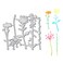Arbuya 5pcs/Lot Wildflowers Silhouette Metal Die Cuts Dandelion Daisy Flower Stem Cutting Dies Stencil Template for Cards Making DIY Paper Crafting Scrapbooking