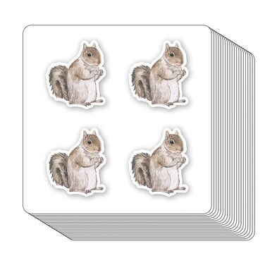 Squirrel Stickers 1in for Scrapbooking, Arts, Craft, Kids DIY, Calendars Journals 80-Pack