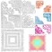 9 pcs Die Cuts for Card Making, lyfLux 3 Pcs Skeleton Square Frame Cutting Dies, 6 pcs Metal Corner Lace Die Cuts, Flowers, Butterflies, Embossing Template for Scrapbooking, Cutting Dies Sets