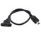 NFHK Mini USB 2.0 5Pin Male to Micro 3.0 Type-B Female Screw Mount Type Extension Cable 480Mbps