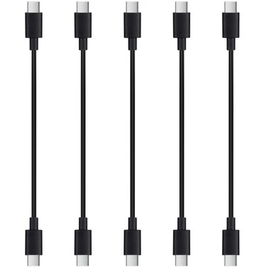 5-Pack 12-Inch 60W USB-C to USB C Cable - Short Multipack USBC-C Cord