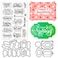 INFUNLY 3pcs Word Stamps and Dies for Card Making Blessing Words Cutting Die and Stamp Set Happy Spring Clear Stamps Label Die Cuts Happy Wedding Silicone Stamp for DIY Scrapbooking Photo Album Craft