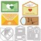 INFUNLY Envelope Die Cuts Metal Tag Cutting Dies Envelope Stamp Die Cuts for Card Making Small Christmas Envelopes Die Cuts for Gift Cards DIY Scrapbooking Album Craft Paper Cards Die Cuts
