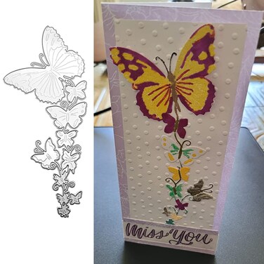 Butterfly Lace Animal Metal Cutting Dies for Card Making, Butterflies Border Edge Die Cuts Embossing Stencil for DIY Scrapbooking, Craft Paper, Album Photo Decorations