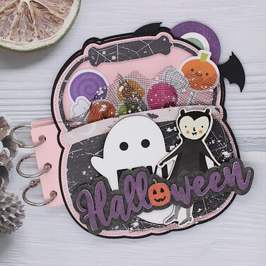 KSCRAFT Pumpkin Basket Mini Album Metal Cutting Dies Stencils for DIY Scrapbooking Decorative Embossing DIY Paper Card