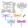 GLOBLELAND Dragonfly Cutting Dies Animal Template s for DIY Scrapbooking Greeting Cards Making Album Envelope Decoration,Matte Platinum