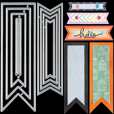 8 Pcs Bookmark Metal Cutting Dies,Carbon Steel Embossing Template DIY Craft Die Cutting Stencils Metal Dies Scrapbooking Tool for Paper Crafting Card Making Supplies