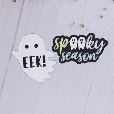 KSCRAFT Cute Ghost Spooky Season Metal Cutting Dies Stencils for DIY Scrapbooking Decorative Embossing DIY Paper Card