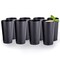 MIYOPESI 26oz Stackable Plastic Water Tumblers (Set of 8), Shatter-Proof Plastic Cups, Reusable Plastic Drinking Glasses, BPA-Free, Dishwasher-Safe, Heat-Resistant, Microwave-Safe (Black)