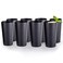 MIYOPESI 26oz Stackable Plastic Water Tumblers (Set of 8), Shatter-Proof Plastic Cups, Reusable Plastic Drinking Glasses, BPA-Free, Dishwasher-Safe, Heat-Resistant, Microwave-Safe (Black)