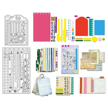 BENECREAT Loose-Leaf Binder &amp; Number Cutting Dies, Notebook, Diary, Notes Frame Cutting Dies Stencils DIY Crafts Cards Cuts for DIY Embossing Card Making Photo Decorative Paper Dies Scrapbooking