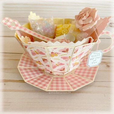 KSCRAFT 3D Teacup Metal Cutting Dies Stencils for DIY Scrapbooking Decorative Embossing DIY Paper Card