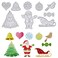 ALIBBON Christmas Die Cuts for Card Making, Christmas Tree Santa Cutting Dies Metal Template Molds, Snowflake Candy Bell Dies for Crafting DIY Photo Album Paper Embossing Scrapbooking Supplies
