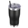 VEGOND 20oz Tumbler Stainless Steel Tumbler Cup with Lid And Straw Vacuum Insulated Double Wall Travel Coffee Mug(Black 1 Pack)