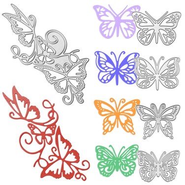maxin 5 Pcs Butterfly Set Cutting Dies Carbon Steel Butterfly Die for DIY Scrapbooking Album Decorative DIY Craft Gift