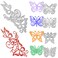 maxin 5 Pcs Butterfly Set Cutting Dies Carbon Steel Butterfly Die for DIY Scrapbooking Album Decorative DIY Craft Gift