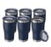 HASLE OUTFITTERS 20 oz Tumbler Bulk, Stainless Steel Tumblers with Lid, Vacuum Insulated Tumbler, Double Wall Powder Coated Cup, coffee mugs, Navy Blue, 6 Pack