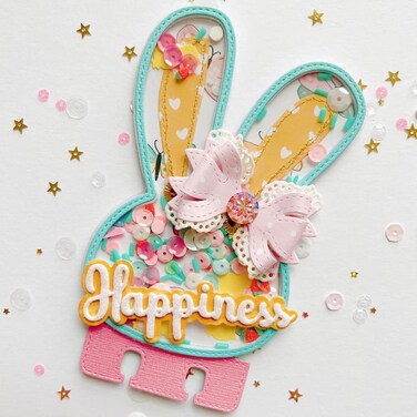 KSCRAFT Bunny Shaker Memorydex Metal Cutting Dies Stencils for DIY Scrapbooking Decorative Embossing DIY Paper Card
