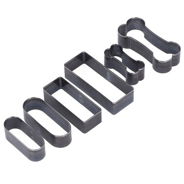 Rectangle Cutting Die, 6Pcs Cutting Dies Leather Craft Punch Hollow Cutter Tool Rectangle Oval Bone Shape with Storage Box Scrapbooking, Wood Chisels