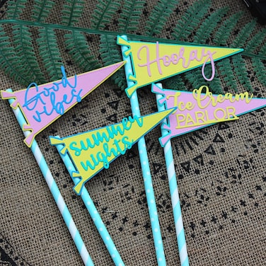 KSCRAFT Summer Flags Metal Cutting Dies Stencils for DIY Scrapbooking Decorative Embossing DIY Paper Card