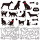 GLOBLELAND Dogs Cats Cutting Die Metal Pet Animals Bones Die Cuts Embossing Stencils Template for Paper Card Making Decoration DIY Scrapbooking Album Craft Decor