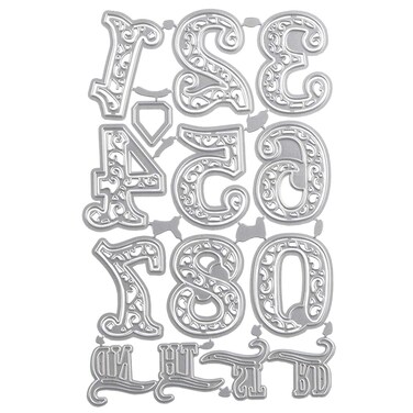 Number Letter Metallic Cutting Dies, Metal Embossing Stencils for DIY Scrapbooking Photo Album Decorative DIY Paper Cards Making Gift