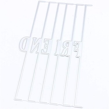 KSCRAFT Friend Slimline Edge Metal Cutting Dies Stencils for DIY Scrapbooking/Photo Album Decorative Embossing DIY Paper Cards
