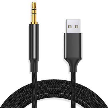 USB to 3.5mm Aux Cable, USB to 3.5mm Jack Cord Compatible with PC Laptop PS4 PS5 USB to 3.5mm Aux Stereo Audio Cable for Headphone Speaker(3.3FT/1M). Not Work for Charging and MP3 TV Car PS3 Truck
